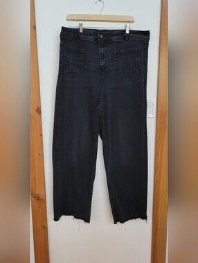 Oat New York Women's Wide Leg Jean With Frayed Hem